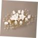 FRCOLOR Wedding Hair Comb Bridal Hair Comb White Bride Zircon Flowers Wedding Hair Piece - Buy Online on GoSupps.com