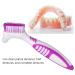 Ergonomic Double-Sided Cleaning Brush for False Teeth - 1PC Purple Toothbrush | International Shipping Available - Buy Online on GoSupps.com