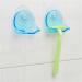 Colorful Suction Cup Razor Holder - No Drilling Blue Transparent Wall Hook for Easy Installation - Buy Online on GoSupps.com