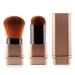 RN BEAUTY Retractable Kabuki Makeup Brushes - Golden | Professional Mineral Blending Buffing Brush with Cover - Buy Online on GoSupps.com