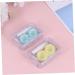 Homsfou Mini Container for Colored Contact Lenses - Japanese Style Lens Case with Mirror Blue Eye Contact Lens Cleaning Box (1.8x5cm) - Buy Online on GoSupps.com