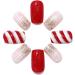 Christmas Snowflake Elk False Nails - Red Long Press On Tips (24pcs) for Women & Girls - Buy Online on GoSupps.com