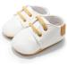 Baby First Walking Shoes Anti-Slip Oxford Loafer Flats | Toddler PU Leather Sneakers 12-18 Months White - Buy Online on GoSupps.com