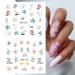 White Flower Nail Art Stickers - Spring/Summer Water Transfer Decals for Acrylic Nails - 12 Sheets - Buy Online on GoSupps.com