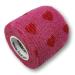 Lisacare combined self -adhering - 2 rolls 5cm wide - self -adhering elastic for children - huge color and motif selection - bandages for comforting (heart pink) heart pink 2 -Set