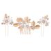 Mikinona 1 Set Leaves and Flowers Hair Comb Wedding Hairpin Hair Accessories for Women Flower Headpieces for Women Girl Headpieces for Wedding Bride Headpiece Flower Hair Combs