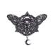 Restyle Occult Moth Wicca Gothic Goth Pentagram Moon Crescent Barrette Hair Clip - Silver