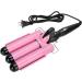 3 Barrel Curling Iron Wand Adjustable Hair Curler Waver Crimper Hair Styling Tool 110V 240V (32mm) US Plug 110-230V Pink 32mm - Buy Online on GoSupps.com