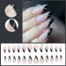 Justotry Gold Glitter Stiletto Nails - 24-Piece Black French Press-On Almond Fake Nails for Women | Beautiful Glitter Art | International Shipping - Buy Online on GoSupps.com