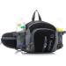 Sinocal Military Style Canvas Belt Bag - Water-Resistant Fanny Pack with Bottle Holder for Running Hiking Cycling and Camping Travel - Black - Buy Online on GoSupps.com