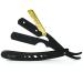 Sharpened Cut Throat Shaving Razor Kit - Matte Black Gold Straight Edge Safety Razor for Men | Professional Barber Set | Premium Stainless Steel Shaver with Blades - International Shipping Available - Buy Online on GoSupps.com