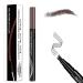 Anjoize Eyebrow Pencil eye brow pencils for women eyebroweyebrow pen 4-Tip Microblade Brow Pen Long Lasting and Smudge-Proof Eyebrow Pen (eyebrow pencil dark brown)