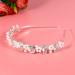Minkissy Pearl Crystal Headband Bridal Rhinstone Flower Leaves Hairband Wedding Party Hair Hoop for Brides Bridemaids - Buy Online on GoSupps.com