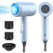 (Outlet) ions F hn AC Motor 1800W Hair dryer Slopehill quick drying hair dryer hair holder with hot/cold button 3 hair dryer concentrators and diffuser 3 temperature settings 2-speed (matt blue)