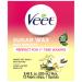 Hair Removal Wax- VEET Sugar Wax Hair Remover Waxing Kit with Essential Oils and Floral Vanilla Fragrance 250ml Wax and 12 Fabric Strips with 1 Spatula (Pack of 2)