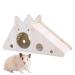Molain hamster house with ladder and slide wooden hamster play toys house small animal activity toys diy hamster cage accessories for small pets