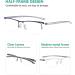 Eyekepper 3-Pack Lightweight Half Rim Reading Glasses for Men & Women +3.50 - Stylish & Comfortable International Shipping - Buy Online on GoSupps.com