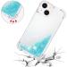 Tivenfezk Nadoli Glitter Treisand Case for iPhone 15 - Shockproof Silicone TPU Bumper Transparent Quicksand Cover White/Blue - Buy Online on GoSupps.com