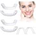 Fake Teeth  4 PCS Dentures Teeth for Women and Men  Dental Veneers for Temporary Teeth Restoration  Nature and Comfortable to Protect Your Teeth and Regain Confident Smile  Natural Shade-A