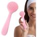 Silicone Face Scrubber Skin Friendly Waterproof Face Cleaning Scrubber - Manual Facial Cleansing Brush Skin Friendly Waterproof Face Cleaning Scrubber Pink - Buy Online on GoSupps.com