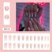 24Pcs Medium Long Square Glossy Gold Glitter French Tip Press on Nails - Full Cover False Nails for Women - Acrylic Manicure Decorations - Buy Online on GoSupps.com