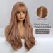 Esmee 24â€‌ Strawberry Blonde Long Wavy Wig with Bangs - Heat-Resistant Synthetic Hair for Daily & Cosplay Wear - Buy Online on GoSupps.com