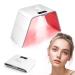 LED Face Light Therapy Mask Spray Deep Hydration 7 Colors LED Face Mask for Acne Treatment Foldable Lightweight Facial Red Light Therapy for Home Beauty Salon