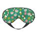Flying Bees Print Sleep Eye Mask Blindfold with Elastic Strap Headband Soft Eye Cover Eyeshade for Night Sleeping Travel