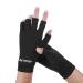 2 pairs arthritis gloves support for compression gloves and warmth for hands finger joint relief of pain in rheumatoids arthrosis RSI carpal tunnel (L black) l copper black