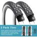 2 Pack 26 x 2.125 Inch Beach Cruiser Bike Tires - Folding Bicycle Comfort Replacement - Black/White Wall - With/Without Inner Tubes - Buy Online on GoSupps.com