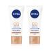 Nivea BB Cream Day Care 6-in-1 50 ml Lot de 2 Medium