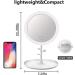 OUOYYO Travel Mirror - 25 LED Touch Screen Lighted Makeup Mirror | Dimmable Brightness, 3 Modes | Portable & Compact Vanity Mirror for Women (White) - Buy Online on GoSupps.com