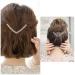 Yheakne Vintage Crystal Hair Clip Pin Gold Rhinestone Hair Pins Clip V Shape Hair Barrette Shine Crystal Hairpin Clip Headpieces Decorative Hair Accessories for Women and Girls