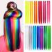 26 Pack Colored Party Highlights Clip in Hair Extensions for Girls 20 inches Multi-colors Straight Hair Synthetic Hairpieces In The Party(13colored) 26Pcs Multi-colored