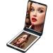 Magnifying Mirror with Light Foldable Compact Mirror 2-Sided Light Up Travel Mirror USB Rechargeable 1X and 2X Portable Mirror Makeup LED Mirror Gifts for Girls Black - Buy Online on GoSupps.com