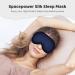 Silk Sleep Mask with Adjustable Strap - Blackout Eye Mask for Men & Women - Comfortable Blindfold for Night Sleep - Black/Blue/Dark Green - Buy Online on GoSupps.com
