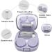 Buy Hown Contact Lens Container Travel Set - Cute Tui with Mirror Tweezers & Remover - 2 Pieces Purple/White | Ideal for Daily Use - Buy Online on GoSupps.com