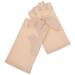 Ipetboom 1 Pair Nail Gloves Miss Touch Screen Accessories Spandex 17x8.5cm Beige