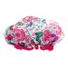 PracticDomus Printed shower cap reusable and waterproof with motifs by Giordano di Ponzano (Flowers) Floral