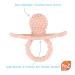 RaZbaby Pacifier & Teething Ring - Pink Cotton Candy | Soothing Baby Essential - Buy Online on GoSupps.com