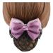 Bowknot Snood Net Net Hair Clip Net Hair Clip Barrette Hairnet Elegant Girl Hair Clips Bow Hairnet Hair Accessory Hair Accessories H1 (Color : Multicolored)