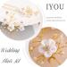 IYOU Bridal Hairpins - Gold Sparkly Crystal & Pearl Flower Hair Accessories for Women & Girls (2 Pack) - Buy Online on GoSupps.com