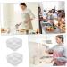 Uonlytech Clear Plastic Tray 2pcs Box 4 Grid Egg Storage Box Clear Plastic Containers Egg Keeper Egg Case Egg Box re-usable - Buy Online on GoSupps.com