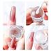 Ignire French Tip Nail Stamp 2 Pc Nail Art Stamper Kit Clear Silicone Nail Stamping Jelly Stamper For Long & Short Nails with Scraper Nail Stamper Kit for French Manicure Home DIY Nail Salon