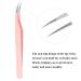 Buy Independent Pink Stainless Steel Curved Tweezers for Eyelash Extensions - Professional Striped Dolphin Form LW-HT | International Shipping Available - Buy Online on GoSupps.com