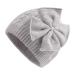XIAOHAWANG Baby Girl Winter Hat Cute Bow Baby Beanie Warm Knitted Hats for Infant Toddler Girls 0-6 Months Gray