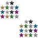 COHEALI 28 Pcs Clothing Stickers Outfit Decals Clothing Sewing Patches Clothes Star Applique Badge Adhesive