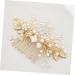 FRCOLOR Hair Jewelry for Women Hair Accessories for Women Wedding Hair Accessories Handmade Hair Combs Golden Hair Comb Tiara Rhinestone Comb Pearl Hair Comb Crystal Headgear Bride - Buy Online on GoSupps.com