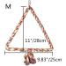 Wontee Bird Triangle Rope Swing Colorful Perch Toy for Parrots - Ideal for Budgie, Parakeet, Cockatiel, Cockatoo - Medium Size - Buy Online on GoSupps.com