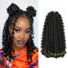 Re4U Hair 12 Inch Bob Box Braids Crochet Hair Pre-looped, Butterfly Braids Crochet Hair 6 Packs, Butterfly Locs Jungle Box Braids, Knotless Flower Braids For Goddess Box Braids Crochet Hair(1B#) 12 Inch (Pack of 6) #1B